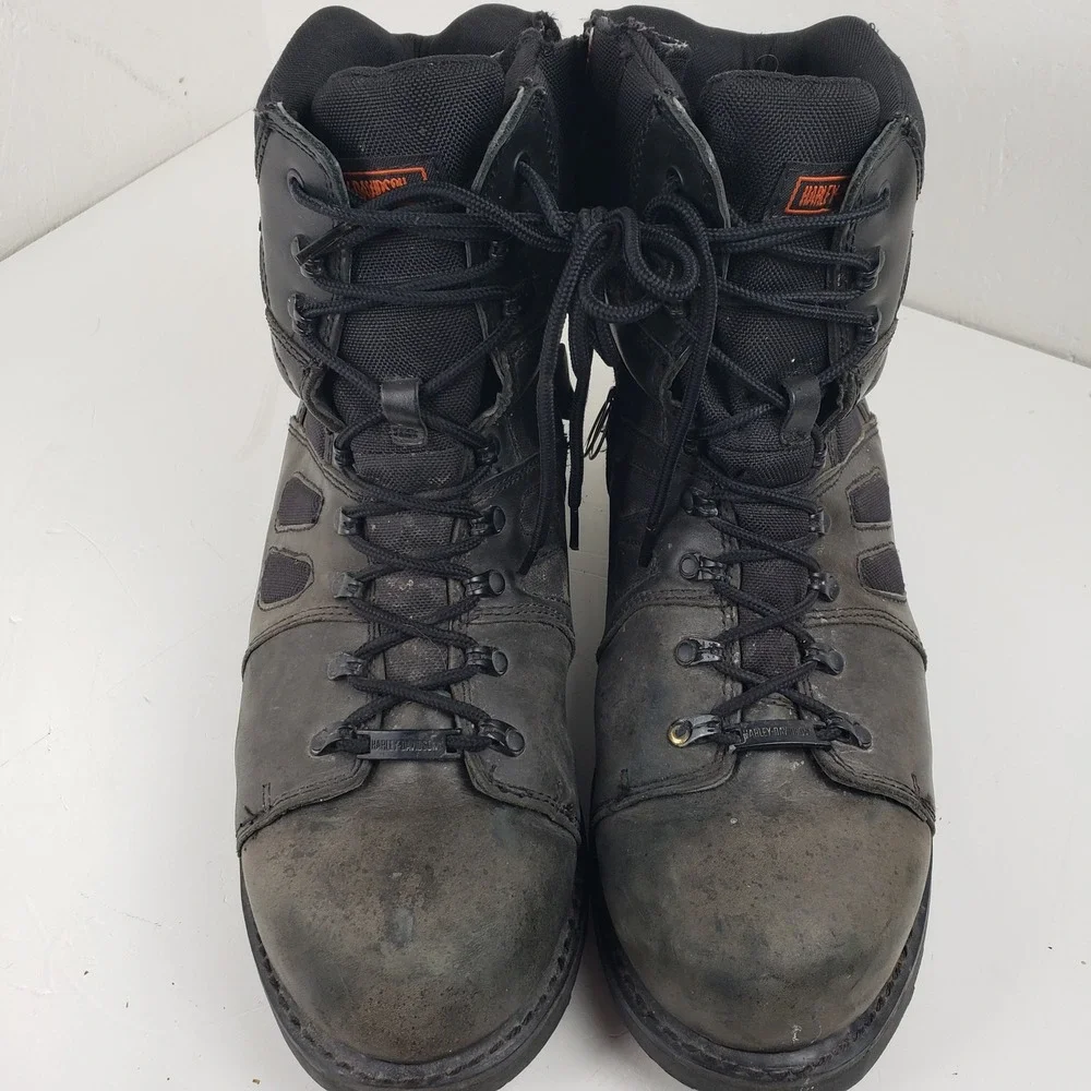 Harley Davidson FXRG Mens 14M Waterproof Black Leather Riding Boots D98304